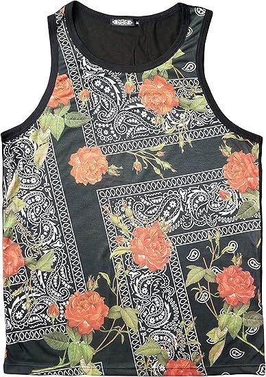 Konflic NWT Nature Forest Soaring Eagle Sublimation Graphic Mens Tank Tops