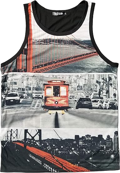Konflic NWT Bus Graphic Mens Tank Tops