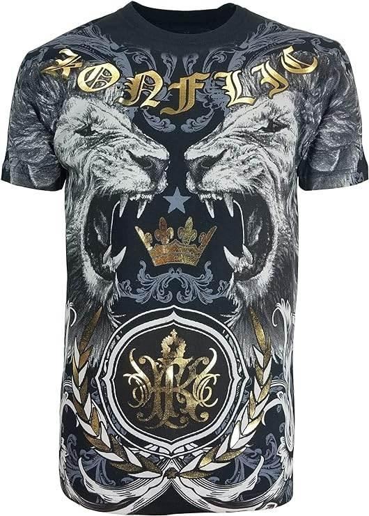 Konflic The King of Jungle Graphic Design Men's T-shirt - Konflic USA