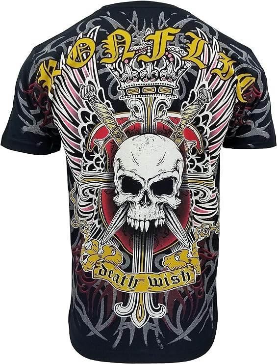 Konflic Men's Privates Skull Flag Style T-Shirt - Konflic USA