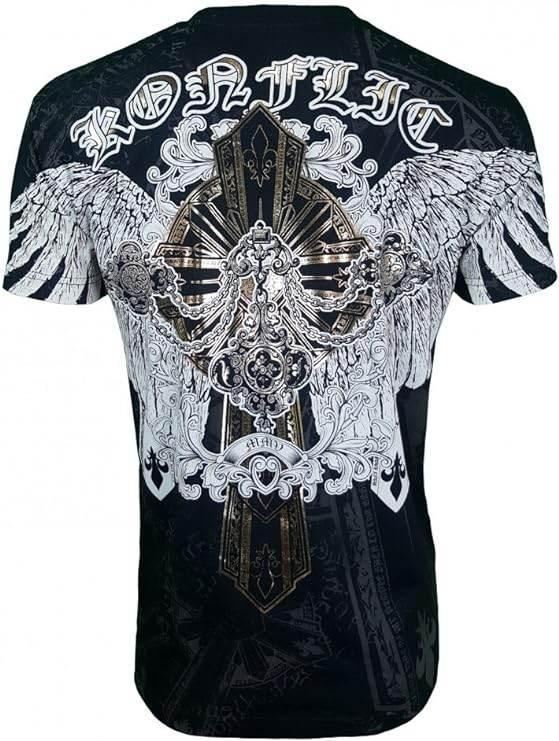 MMA Style Crew Neck Gothic With Chains - Konflic USA