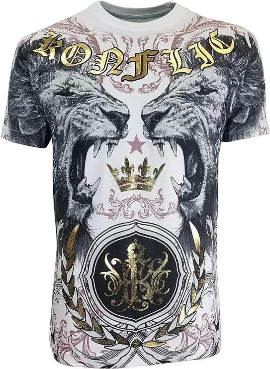 Konflic The King of Jungle Graphic Design Men's T-shirt - Konflic USA