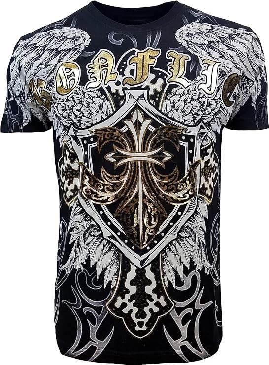 KonflicUSA MMA Style Crew Neck Cotton T-Shirt - Konflic USA