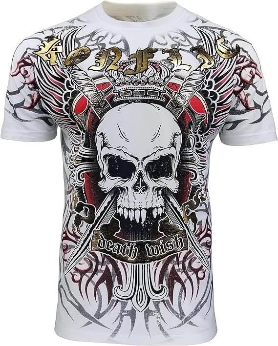 Konflic Men's Privates Skull Flag Style T-Shirt - Konflic USA