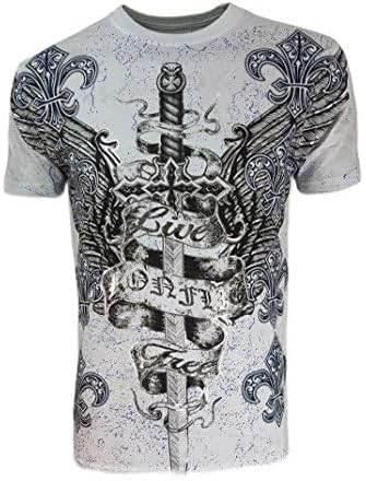 Men's MMA Style Crew Neck Muscle T-Shirt - Konflic USA