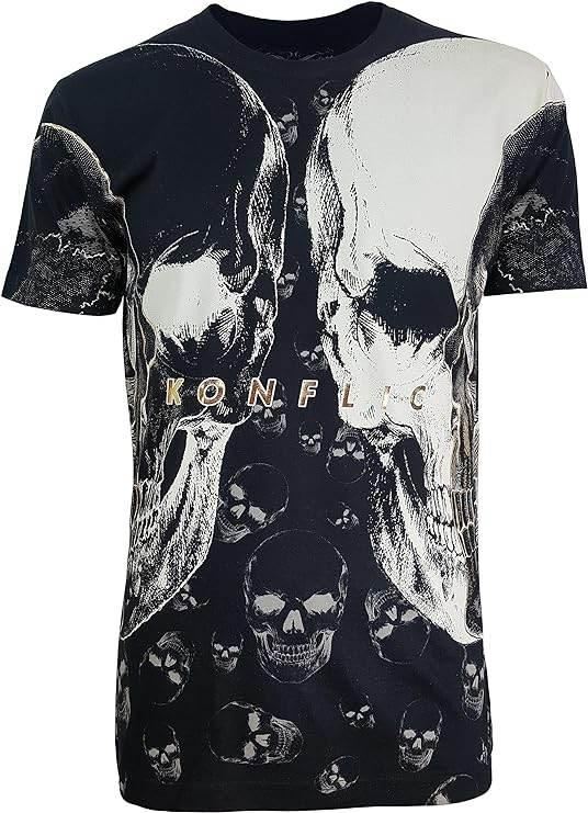 Konflic Grim Reaper Skull Cross MMA Style T-Shirt - Konflic USA