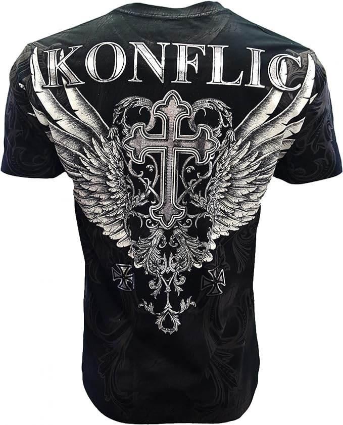 Konflic Cross Wing Graphic Men's Tee - Konflic USA