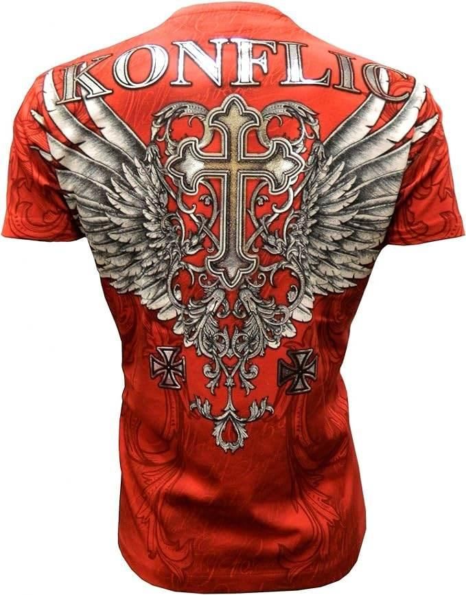 Konflic Cross Wing Graphic Men's Tee - Konflic USA