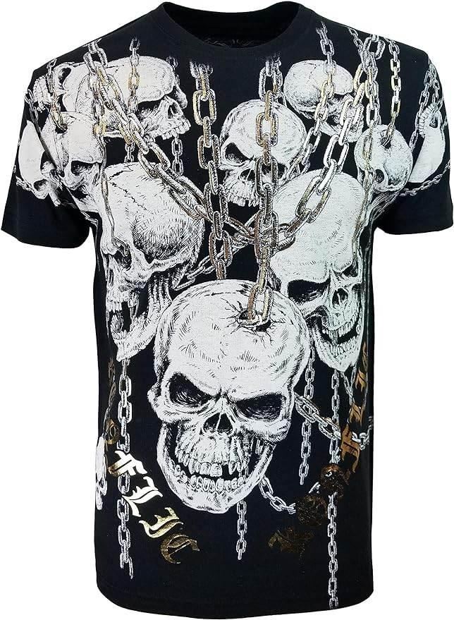 Men's Grim Reaper Skull Hang With Chains - Konflic USA