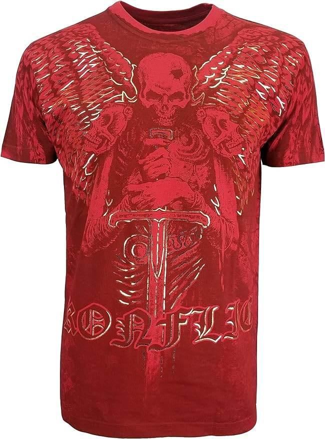 Men's Grim Reaper Skull with wing and sword - Konflic USA