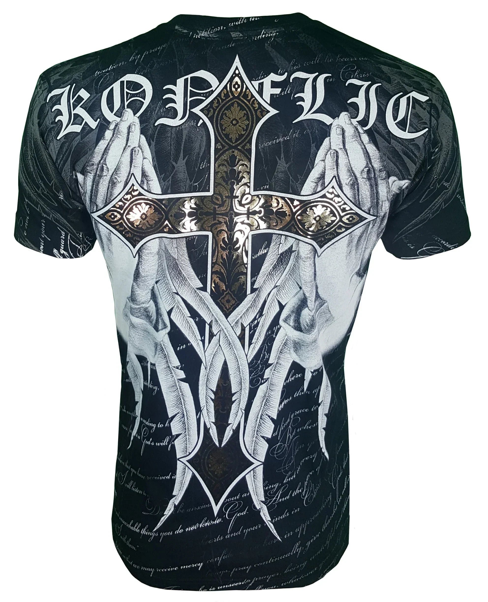 MMA Style Crew Neck T-Shirts Half Sleeve White Color