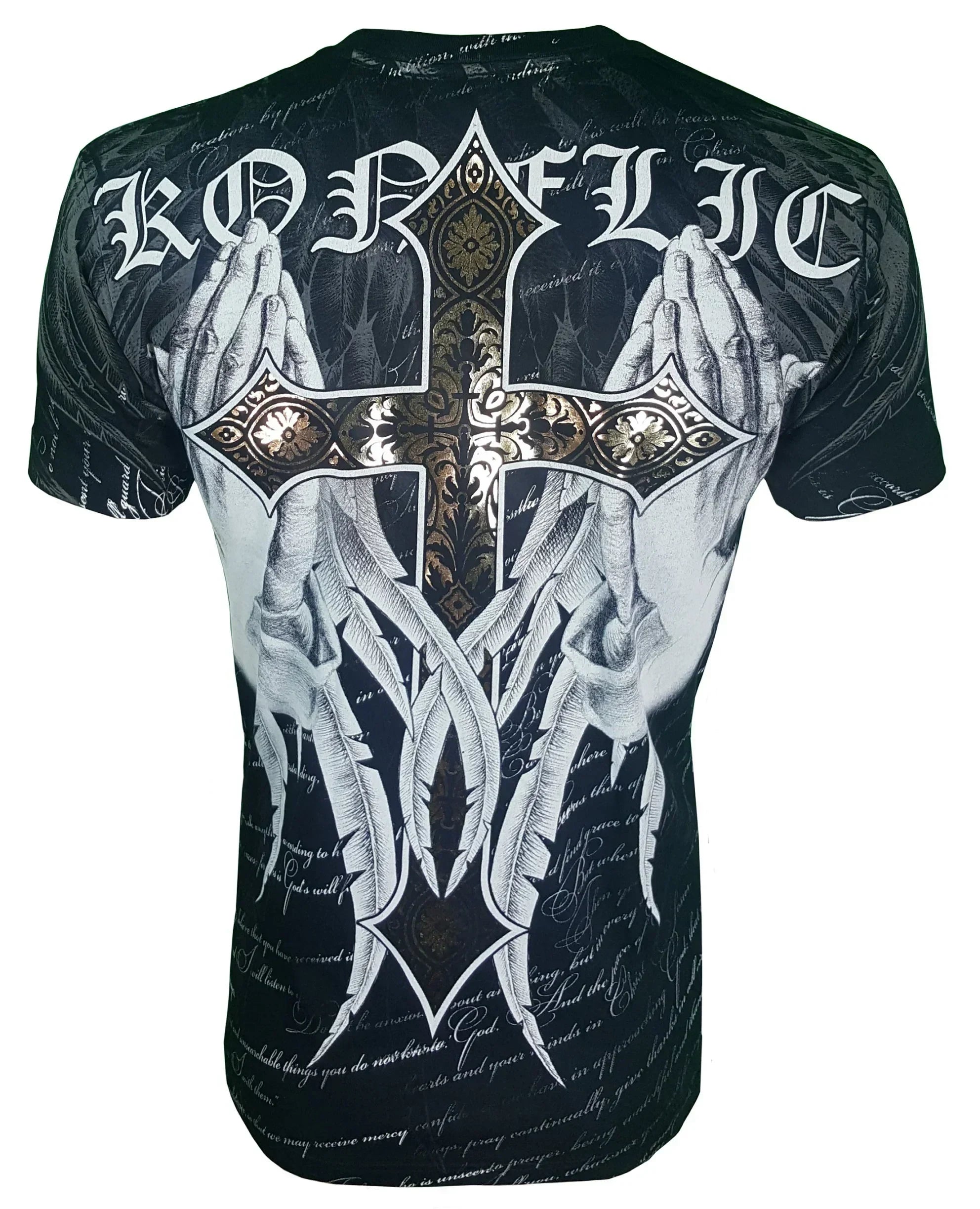 MMA Style Crew Neck T-Shirts Half Sleeve White Color