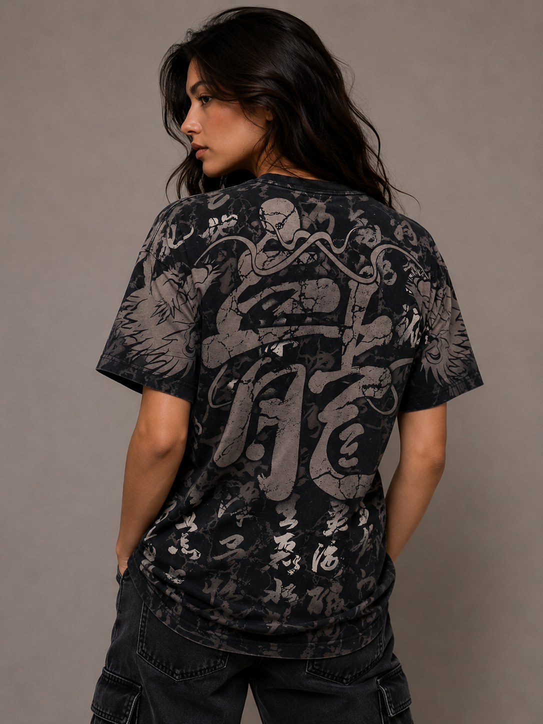 Konflic Imperial Dragon Graphic All Over Print T-Shirt