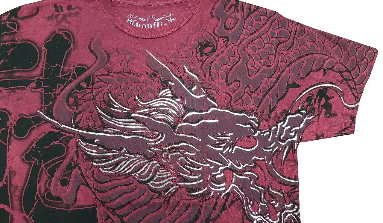 Konflic Imperial Dragon Graphic All Over Print T-Shirt