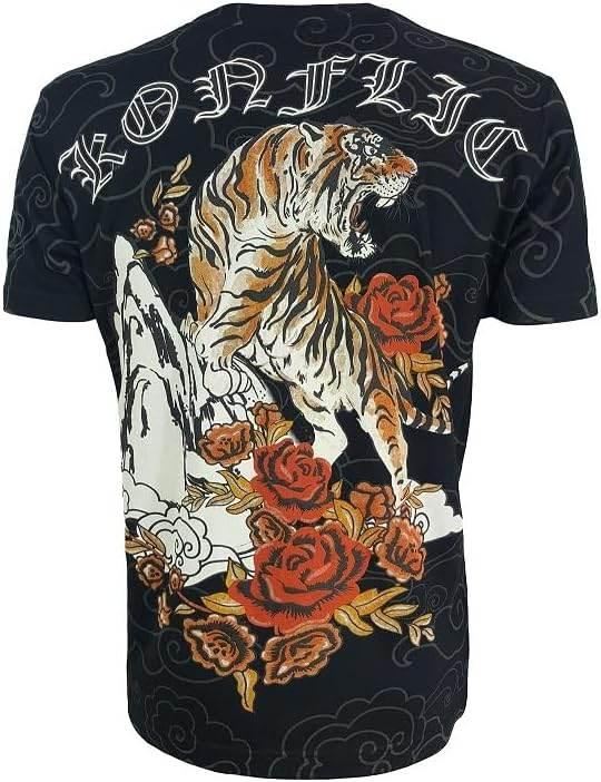 Konflic Mens MMA Style Graphic T-Shirt Tiger - Konflic USA