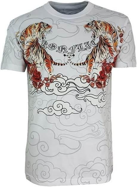 Konflic Mens MMA Style Graphic T-Shirt Tiger - Konflic USA