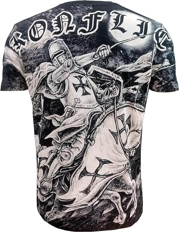 Konflic NWT Crusader Warrior Knight Men's Tee - Konflic USA
