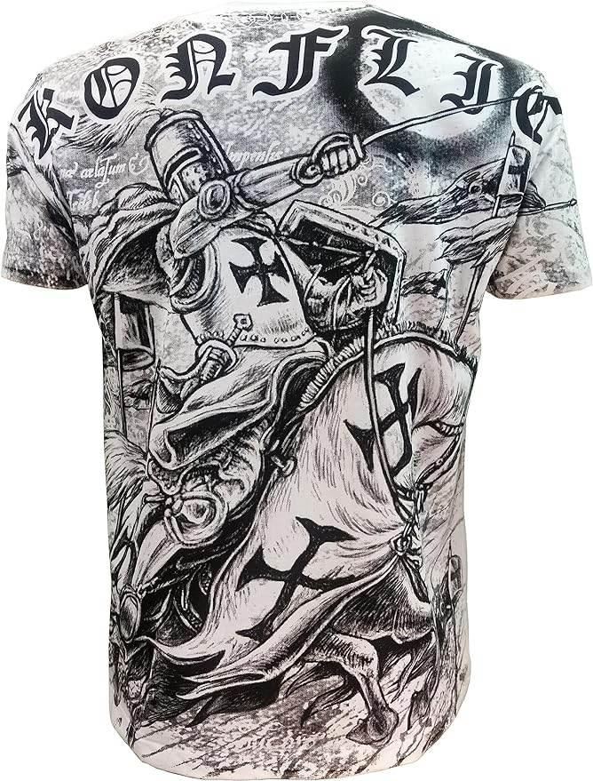 Konflic NWT Crusader Warrior Knight Men's Tee - Konflic USA