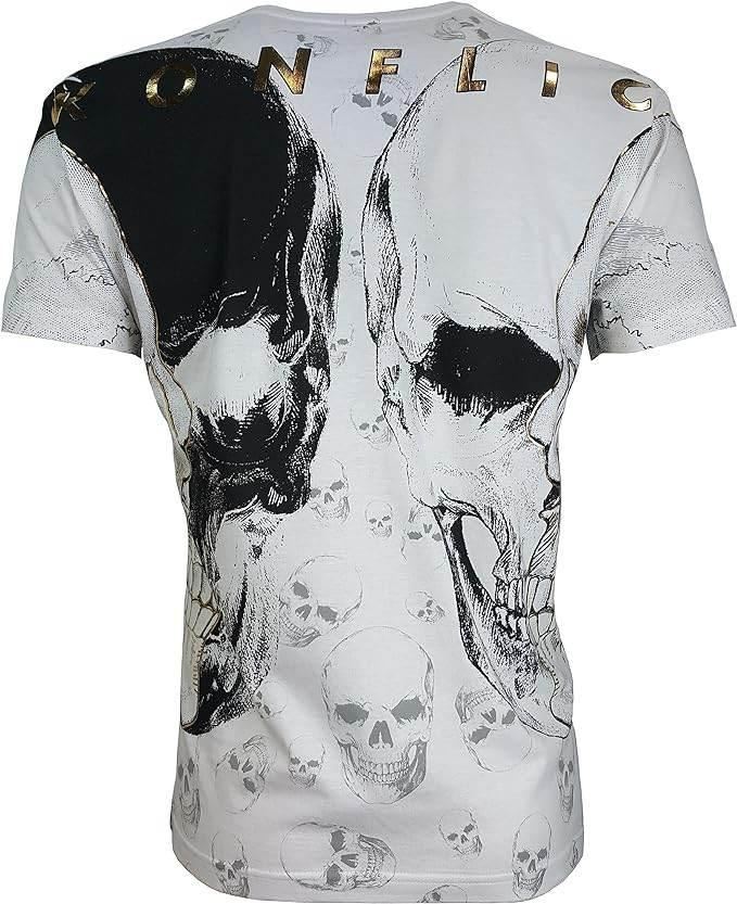 Konflic Grim Reaper Skull Cross MMA Style T-Shirt - Konflic USA