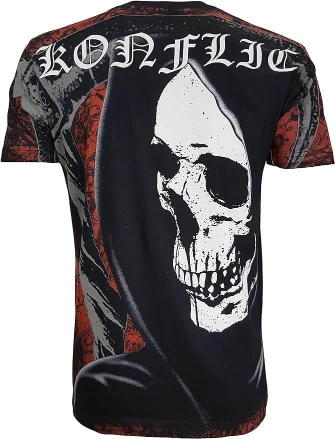 Men's Grim Reaper Skull With Big Axes - Konflic USA