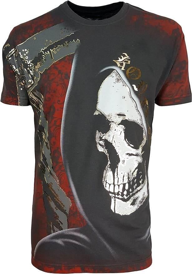 Men's Grim Reaper Skull With Big Axes - Konflic USA