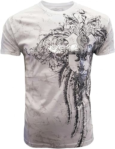 MMA Style Crew Neck T-Shirts Half Sleeve White Color
