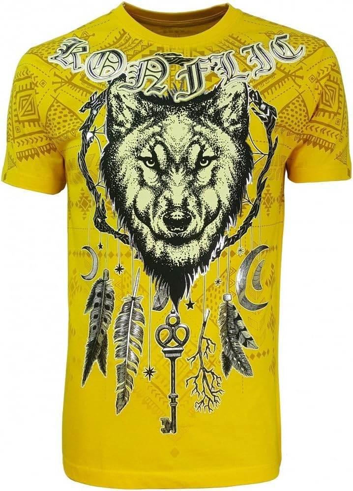 Konflic MMA Style Wolf Half Sleeve T-Shirt - Konflic USA