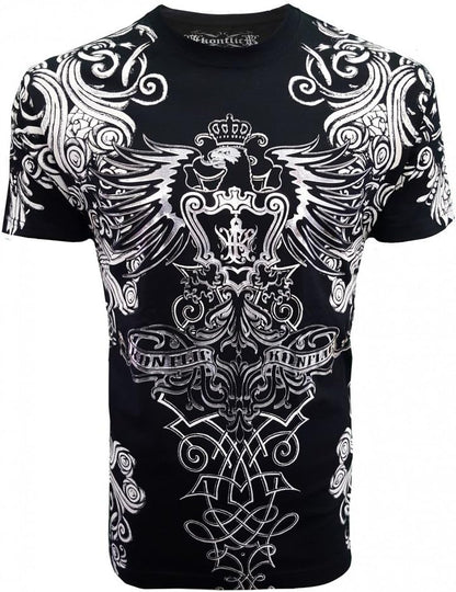 MMA Style Crew Neck T-Shirts Half Sleeve Black Color