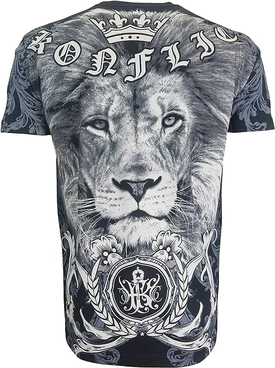 Konflic NWT Rage of The King of Jungle Graphic Design Men's Tee