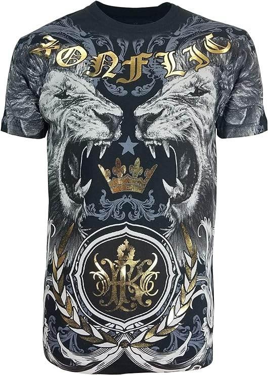Konflic The King of Jungle Graphic Design Men's T-shirt - Konflic USA