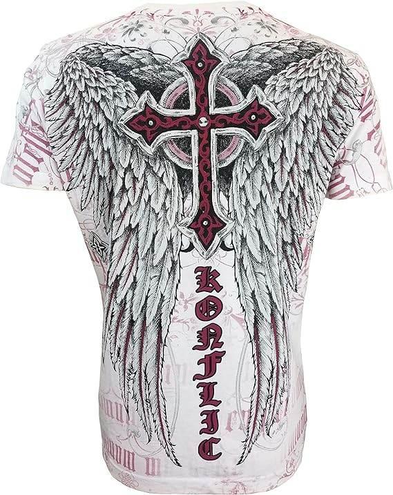 Konflic NWT Red Shield Soaring Eagle Men's T-Shirt - Konflic USA