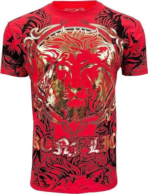 KonflicUSA Men's Loin Graphic MMA Style Crew Neck T-Shirts - Konflic USA