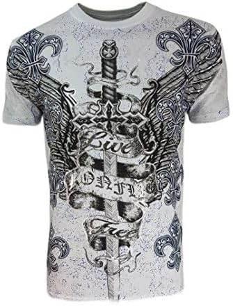 Men's MMA Style Crew Neck Muscle T-Shirt - Konflic USA