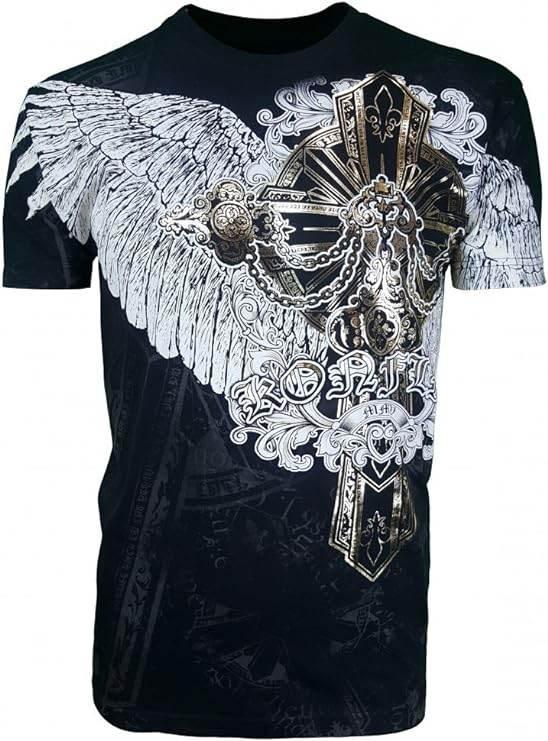 MMA Style Crew Neck Gothic With Chains - Konflic USA