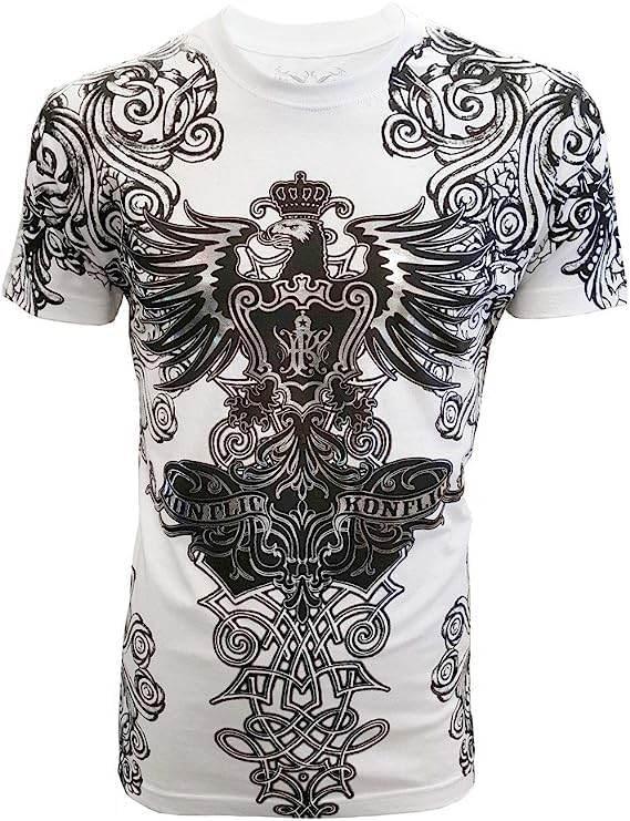 Men's MMA Style Crew Neck Muscle T-Shirt - Konflic USA