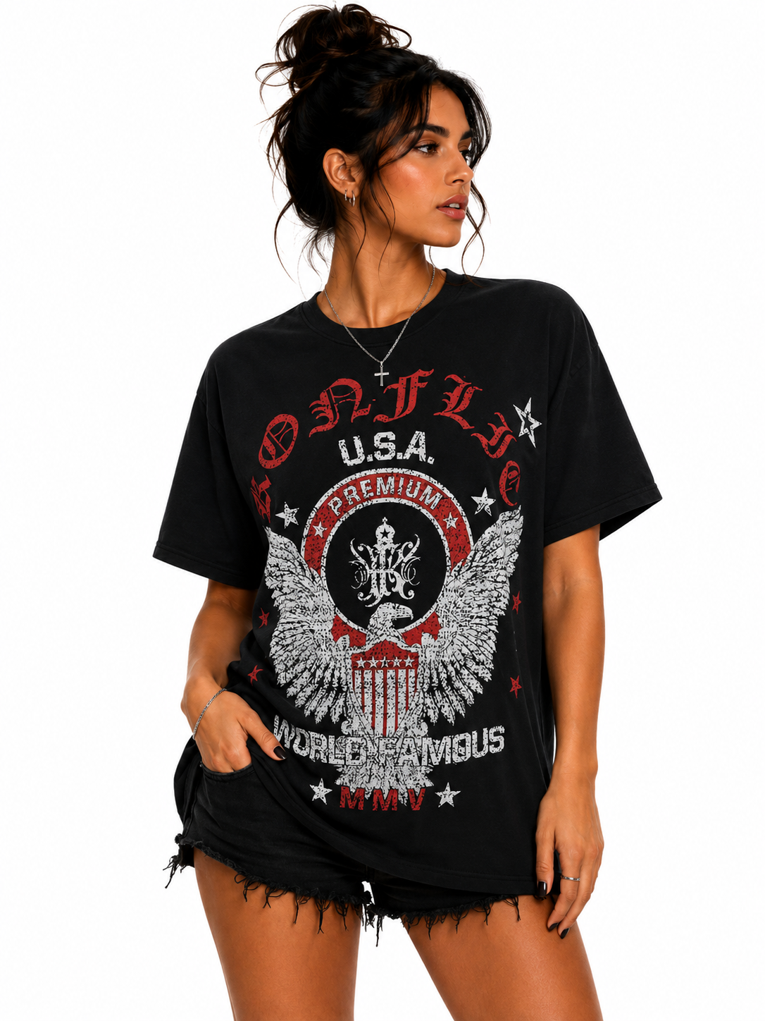 Konflic Premium Eagle World Famous T-Shirt
