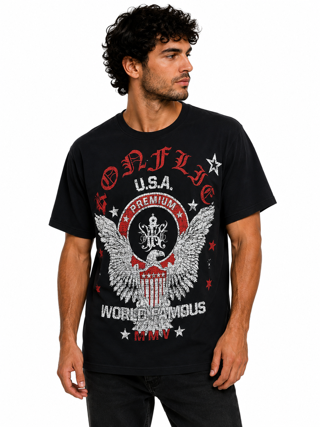 Konflic Premium Eagle World Famous T-Shirt