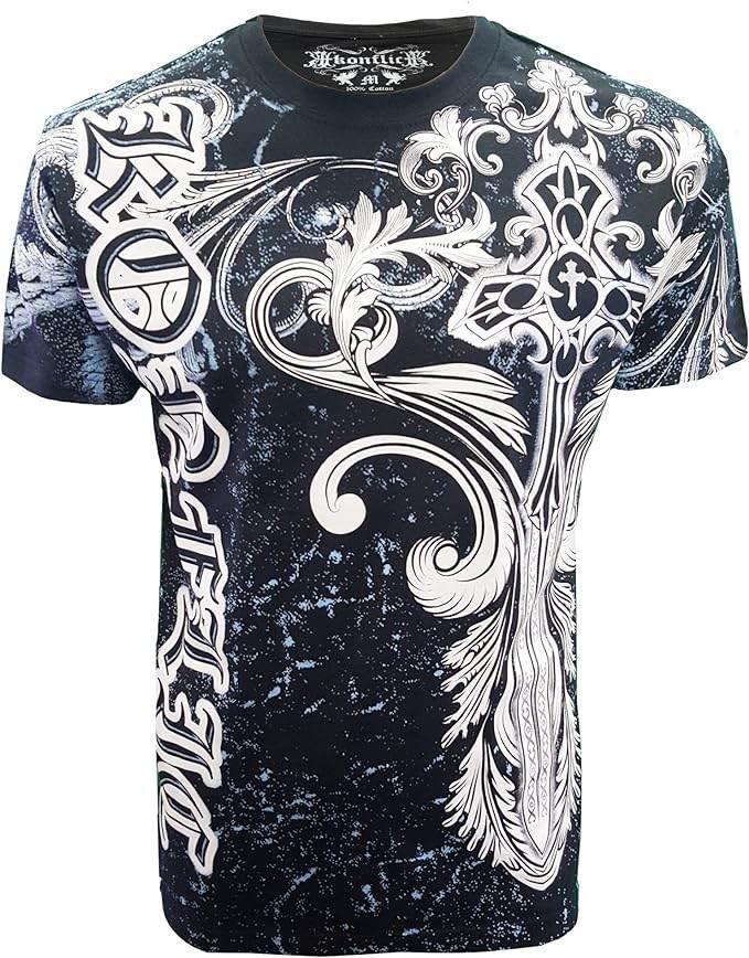Konflic Mens Crew Neck Graphic Muscle - Konflic USA