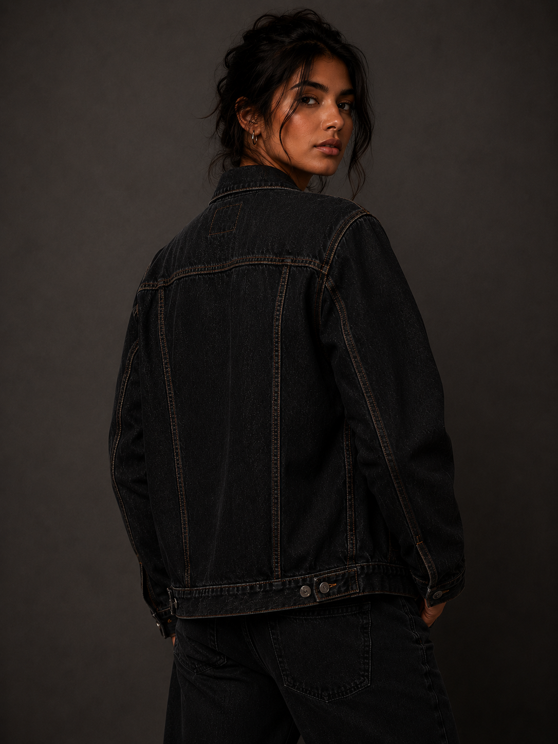 Konflic Classic Denim Trucker Color "Black"