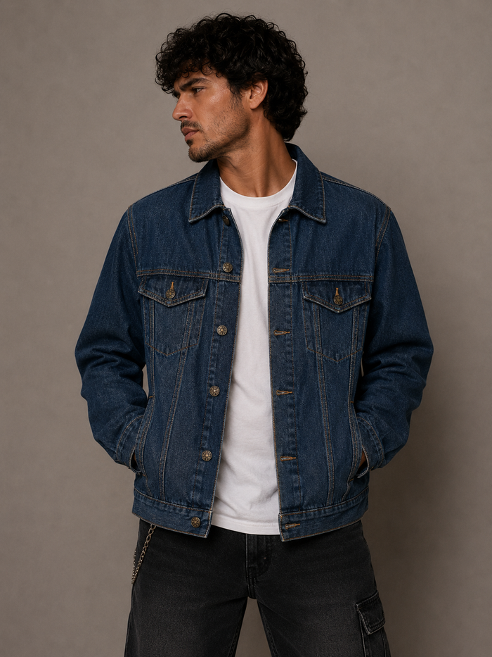 Konflic Classic Denim Trucker Color "Navy Blue"