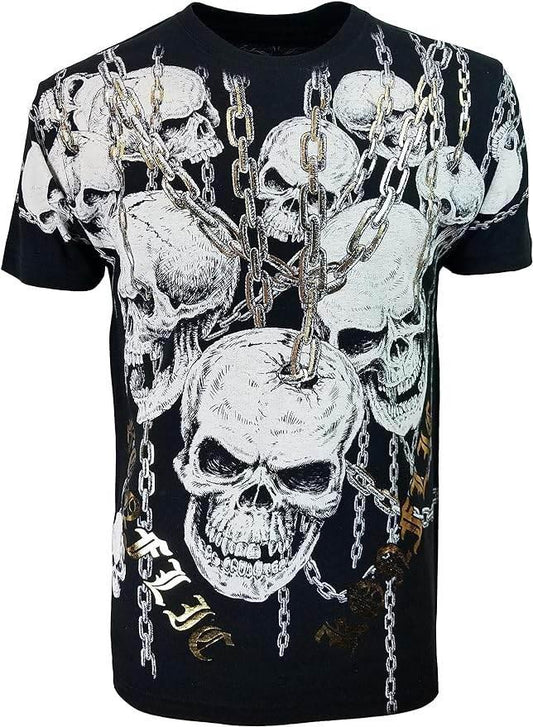 Men's Grim Reaper Skull Hang With Chains - Konflic USA