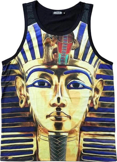 Konflic Golden Pharaoh Sublimation Graphic Tank Tops