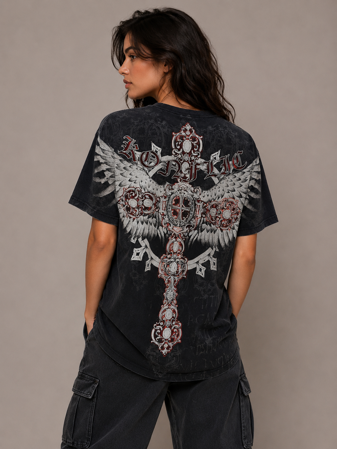 Konflic Rising Mythical Phoenix Graphic All Over Print T-Shirt