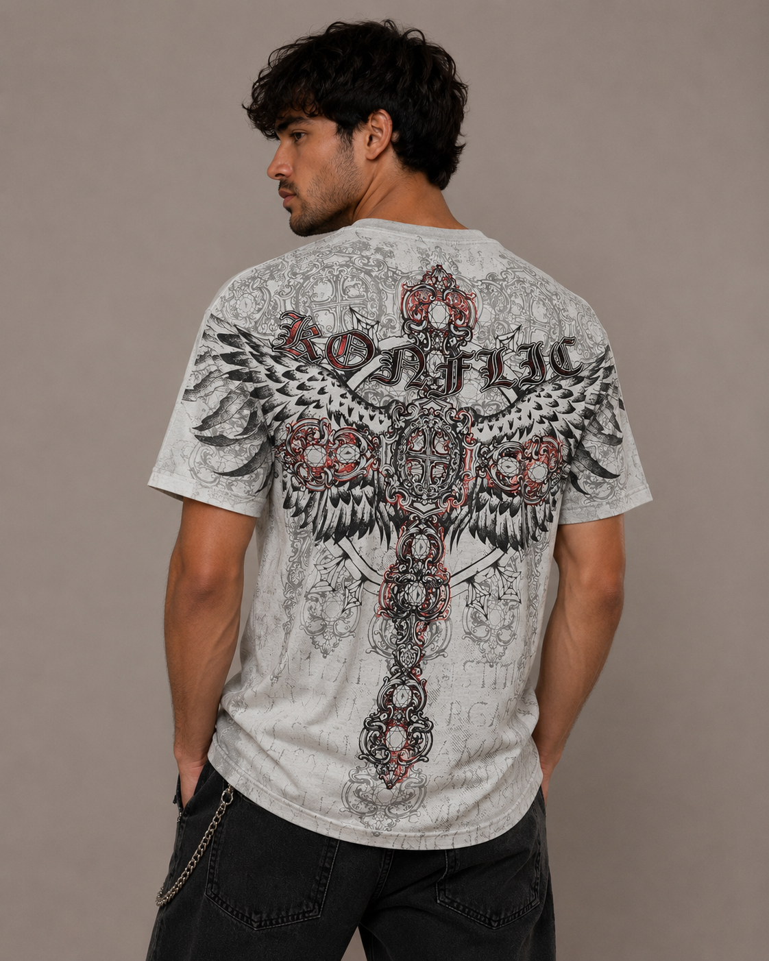 Konflic Rising Mythical Phoenix Graphic All Over Print T-Shirt
