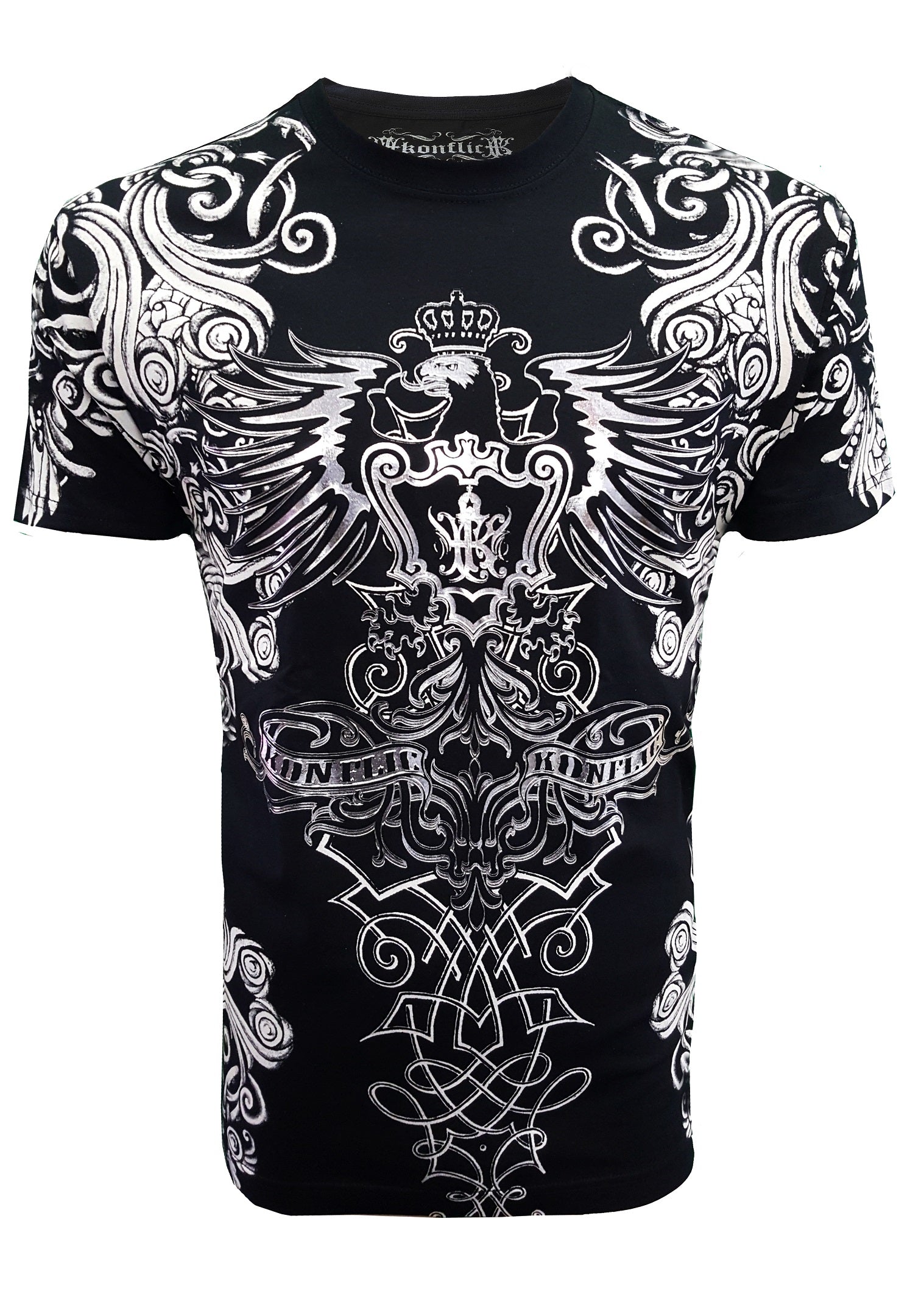 Men's MMA Style Crew Neck Muscle T-Shirt