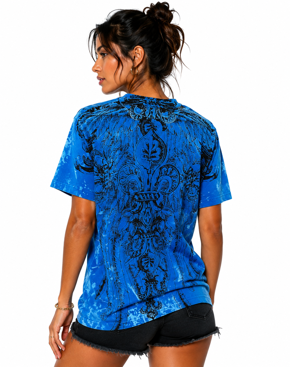 Konflic Men's Fleur-De-Lis Shield Graphic All Over Print T-Shirt