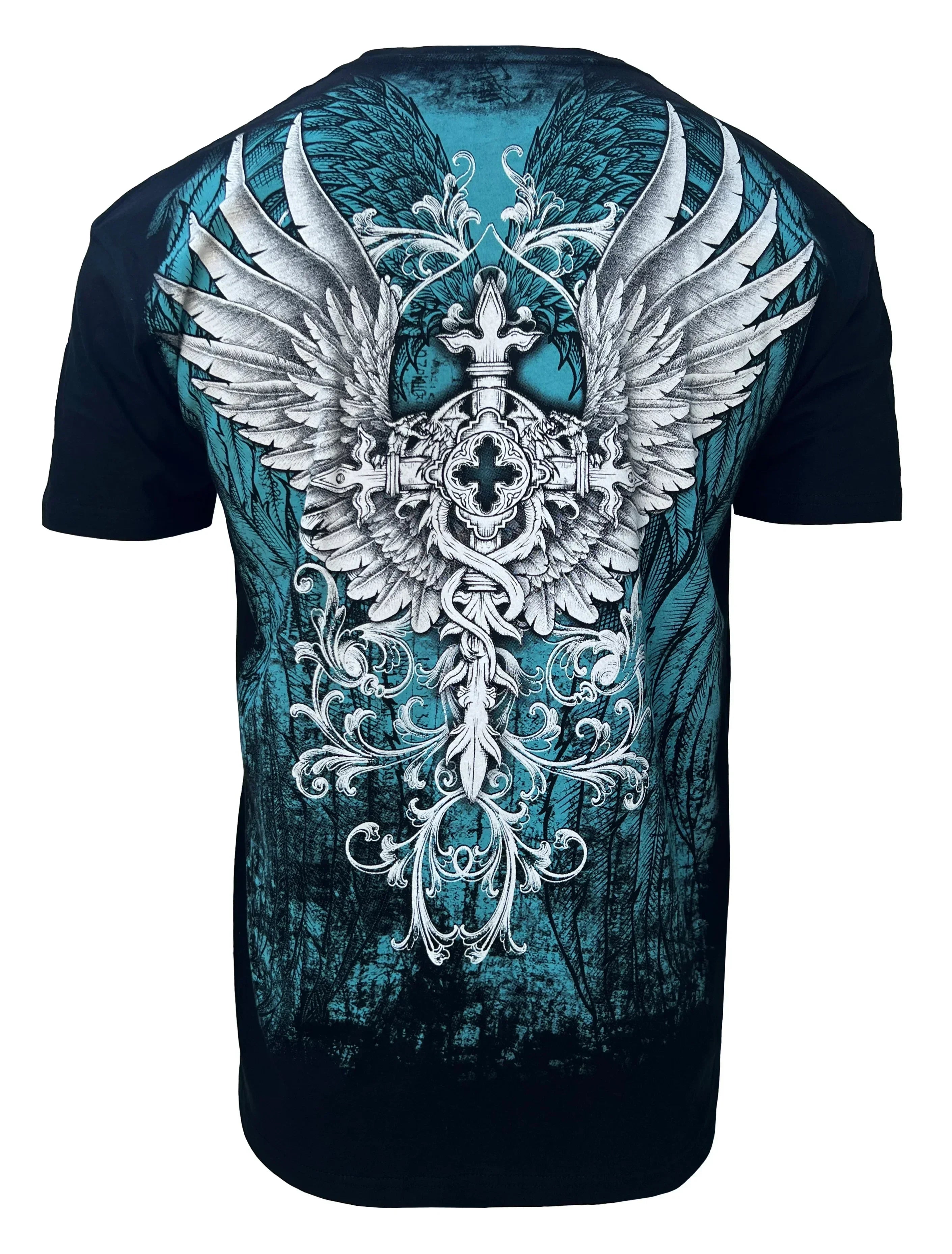 Konflic Style Blue T-Shirt – Men's Graphic MMA Tee