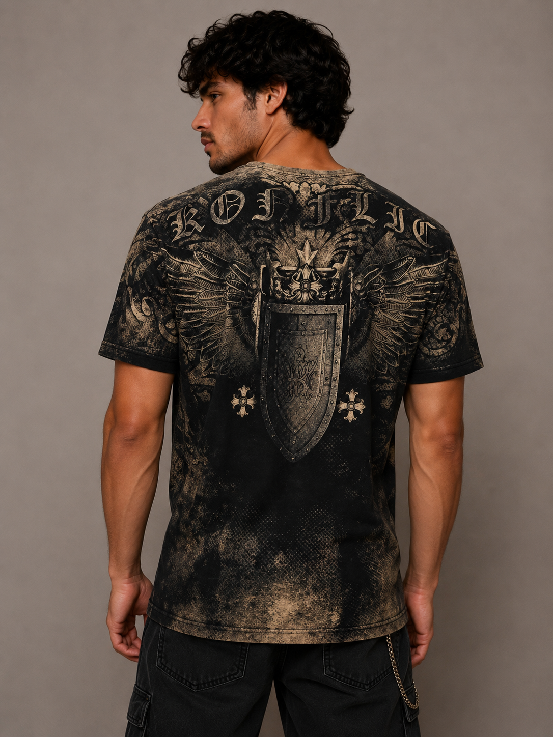 Konflic Gladiator Warrior Spirit Live Free Graphic T Shirt