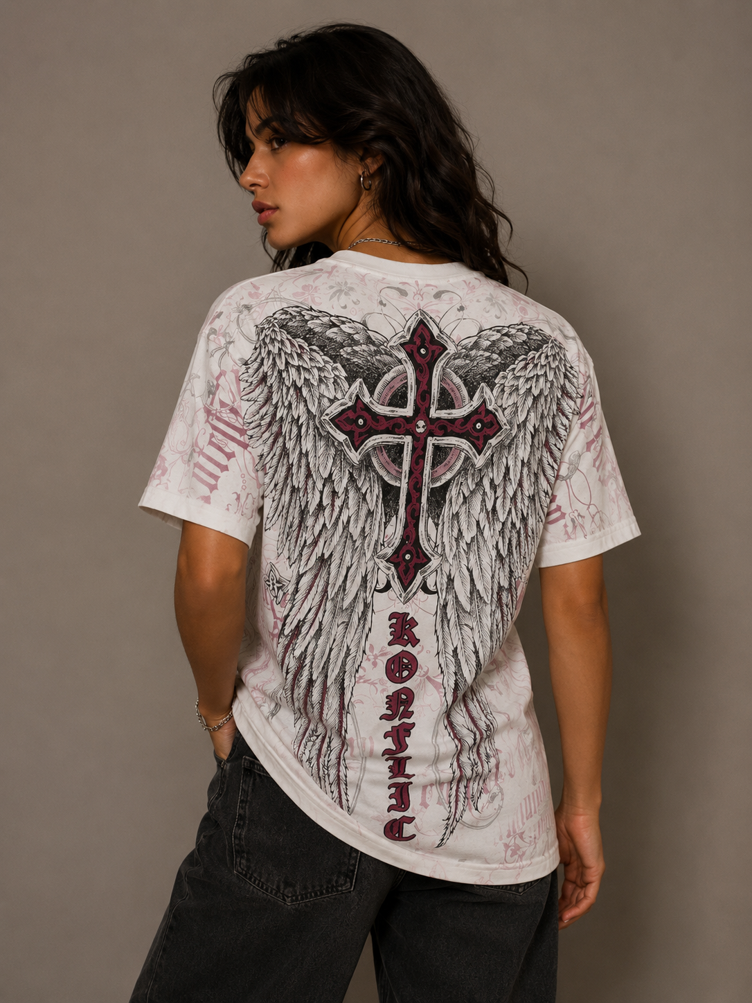Konflic NWT Red Shield Soaring Eagle Men's T-Shirt