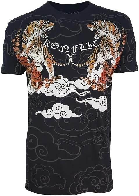 Konflic Mens MMA Style Graphic T-Shirt Tiger - Konflic USA